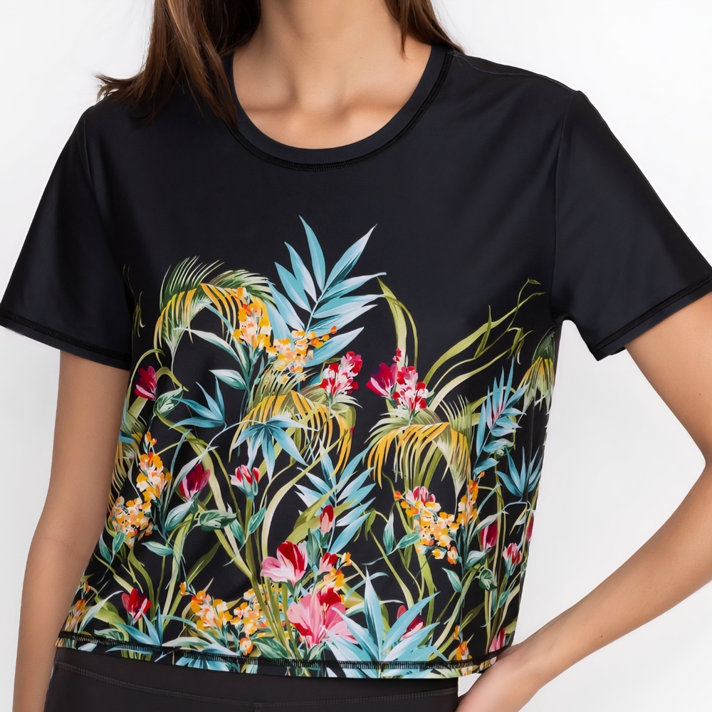 Floral Black Women's Top